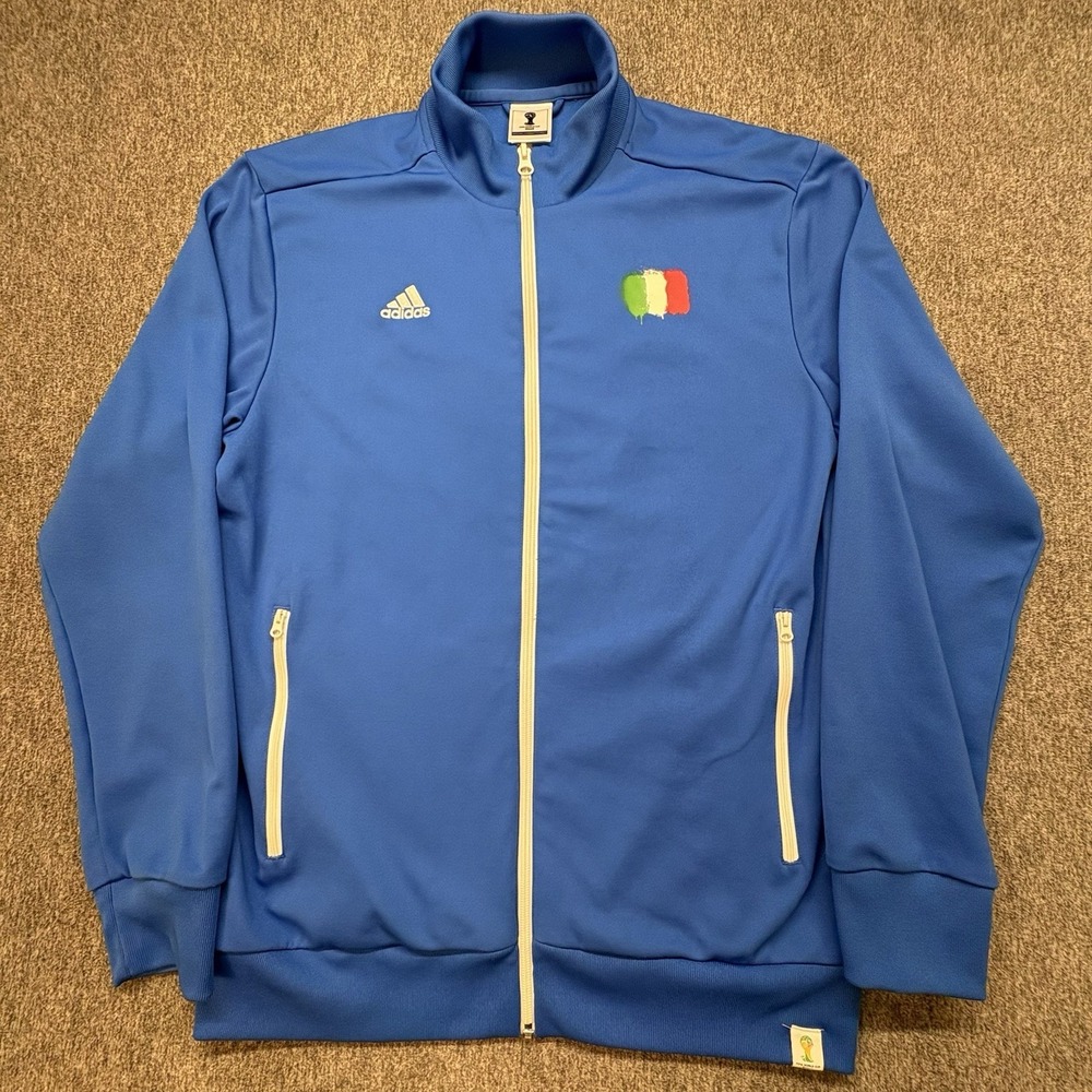 Adidas 2014 FIFA World Cup Italy Track Jacket Mens Medium Soccer Football Italia - Picture 2 of 16